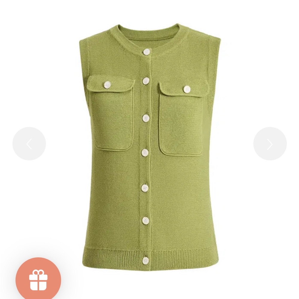 Fabrizio Talia with Fabrique Winnie Sleeveless Knit Vest Top in Linen Blend